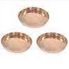 100% Copper Hammered Dinner Plate Traditional Thali Serving Set For Home 13inch