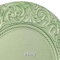 100 Pieces Charger Plates Set Green Western Dim Sum Plate Party Dinner Plates