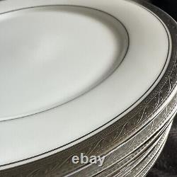 (12)Legendary Noritake Crestwood Platinum Dinner Plate 10.5 Mint Condition