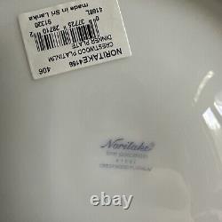 (12)Legendary Noritake Crestwood Platinum Dinner Plate 10.5 Mint Condition