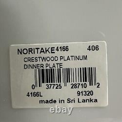 (12)Legendary Noritake Crestwood Platinum Dinner Plate 10.5 Mint Condition