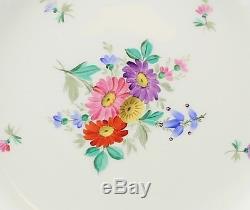 12pc Set Wedgwood Cowell & Hubbard Co. Dinner Plates. Hand painted floral, green