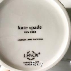 14 Piece Kate Spade Lenox Platinum China set dinner plates coffee cups