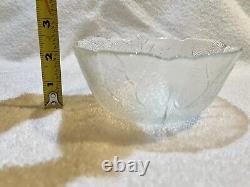 16 PIECE SET Arcoroc France Clear Textured Glass Aspen Leaf Plates And Bowls