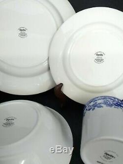 16 Pc Spode Delamere Blue Dinnerware Set Dinner & Salad Plates, Bowl, Mug Nice