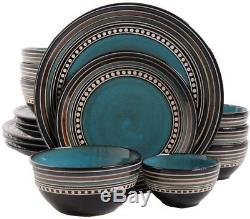 16 Piece Dinnerware Set Dinner Dishes Plates Bowls Stoneware Service for 4