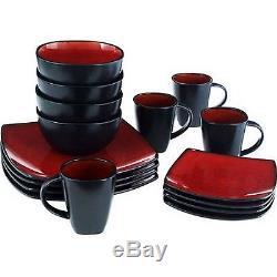 16-Piece Dinnerware Set Dinner Plates Bowls Mugs Kitchen Supply Stoneware Dishes