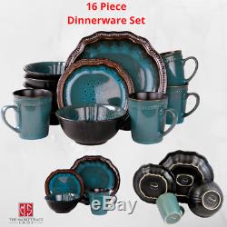 16 Piece Dinnerware Set Dinner Plates Kitchen Dishes Bowls Mugs Cups ELAMA