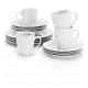 16 Piece Dinnerware Set Round White Dinner Kitchen Dishes Plates Bowls Mugs