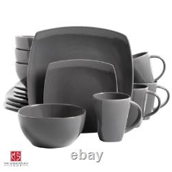 16-Piece Dinnerware Set Stoneware Kitchen Dinner Plates Bowls Mugs Dishes New
