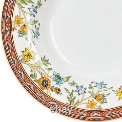 16 pc Fleurs des Prairies Bone China Dinner Set Porcelain Dinnerware Set