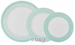 18-pc Luminarc Dinnerware Plates Set Unbreakable Shockproof Tempered Glass Green