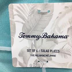 18pc Tommy Bahama Melamine 6 Dinner Salad Plate Bowl Set Turquoise Rustic Tuscan