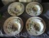 1950s Roselyn China Dogwood Dinnerplate 10-1/4 Salad Plate, Fruit Bowl -set Of 4