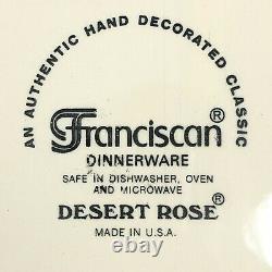 20 Pc Set Franciscan Desert Rose USA Dinnerware Dinner Salad Plate Cup Saucer