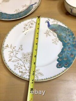 222 Fifth Peacock Garden Set of 3 Dinner Plate Sets 12 pieces