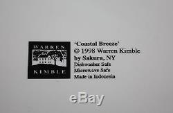 24 Piece Dish Set of Warren Kimble Coastal Breeze By Sakura NY, Dinner Plate