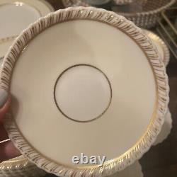 27 Pc Lenox for Tiffany & Co. Porcelain Salad Dinner Plates Scalloped Rim c1960