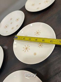 27 Piece Royal China Star Glow Gold MCM Vintage Atomic Starburst Plates Bowls