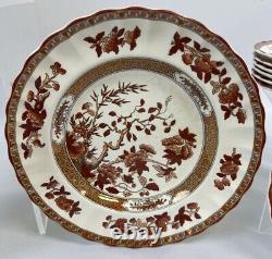 28 Piece Set Of Red, SPODE Indian Tree Porcelain Dishes, Cups
