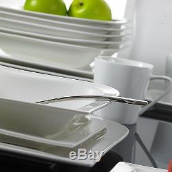 30PC Complete Dinner Set Leaf Plates Cups Ceramic Dinnerware Kitchen Dining Set