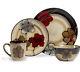 32 Piece Floral Dinnerware Set Dining 8 Plates Dinner Bowls Dishes Mugs Cups New