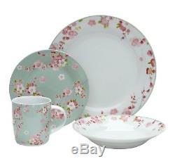 32pc Floral Dinner Set Porcelain Crockery Dining Service for 8 Plates Bowls Mugs