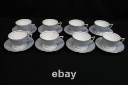 38 Pc. Grey Cameo by MINTON China Set for 8 Plates, Cups & Saucers S-664 (47)