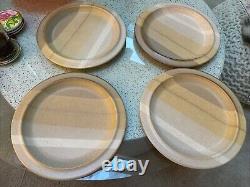 4 FABRIK Jim McBride Seattle Foxfire Stoneware Dinner Plates NEW & RARE 11