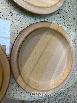 4 FABRIK Jim McBride Seattle Foxfire Stoneware Dinner Plates NEW & RARE 11