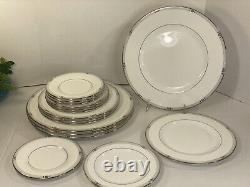 (4) LENOX'WESTERLY PLATINUM' 4PC PLACE Setting, excellent pre-owned condition
