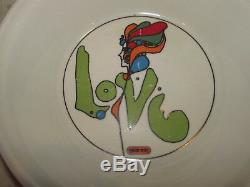 4 piece set of Peter Max Iroquois Love (2) dinner plates (2) bowls psychedelic