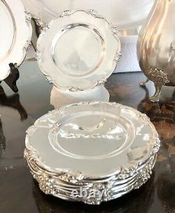 43 Pcs Sterling Silver Dinner Set For 12 By Camusso Plates, Trays, Pitcher, Bowl