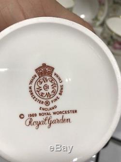 49 x Piece's Of ROYAL WORCESTER'ROYAL GARDEN' Dinner TEA SET Plates Cups