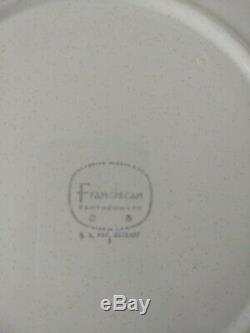 5 1960 MCM Atomic Franciscan Starburst 10 1/2 Dinner Plate Set of FIVE