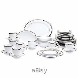 50 Piece Dinnerware Set Dinner Round Mugs Plates Dishes Bowls Home Kitchen