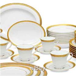 50 Piece Dinnerware Set Dinner Round Plates Mugs Dishes Bowls Home Kitchen