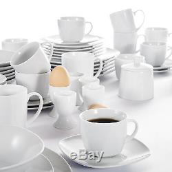 50pc Complete Dinner Set Porcelain Ceramic Plates Kitchen Dinning Service Sets