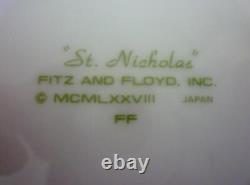 6 Fitz And Floyd St Nicholas 10 1/4 Dinner Plates Set #2