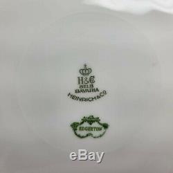 6 Heinrich & Co Selb Edgerton Gold Encrusted Porcelain Dinner Service Plates set
