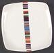 6 Tabletops Unlimited Havana Square Dinner Plate Hand Painted Stripes 11 In