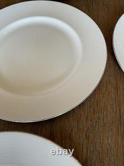 6 Vera Wang Wedgewood Ivory Trellis Dinner Plate Plates Set Of Six Euc