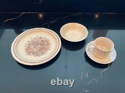 6-Vintage Homespun Stonecast Churchill Staffordshire Hedgerow Dinner Plate Sets