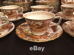 60 Piece Set Service For 12 Royal Crown Derby Olde Avesbury Dinner Salad Plate