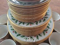 60 piece dish china SET Lenox Holiday Service for 12 Dinner Salad Bread Plates