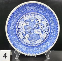 8 Nikko Discovery 1492 Dinner Plates Mix Set Blue White Map Star Ship Japan Lot