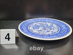 8 Nikko Discovery 1492 Dinner Plates Mix Set Blue White Map Star Ship Japan Lot