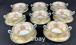 8 sets Wedgwood St. Austell Dinner CREAM SOUP Bouillon BOWLS with LINER #W1989