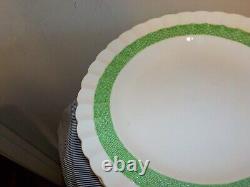 A SET OF EIGHT Copeland Spode Chelsea Wicker Dinner Plate 10 5/8 Green Border