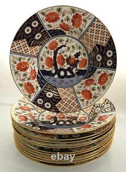A Set of 12 Wedgwood Japan Pattern Imari Rimmed Soup Bowls, T Goode England